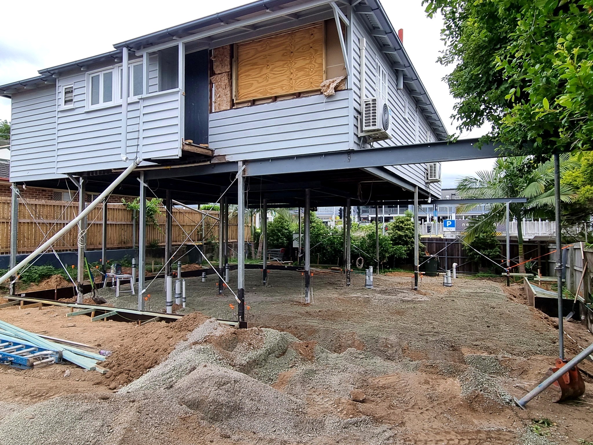 Structural construction at the Newmarket project