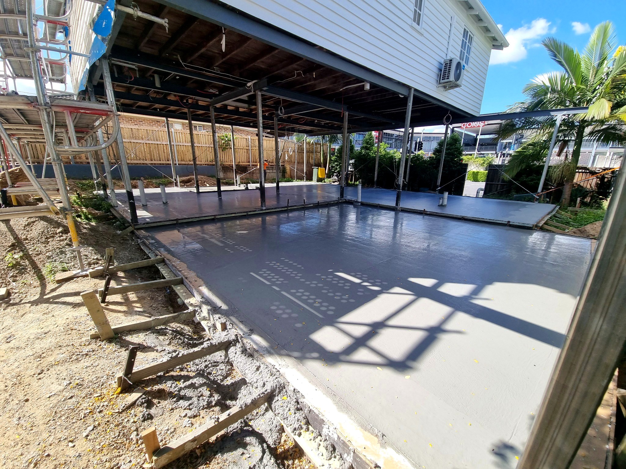 Building works at the Newmarket property