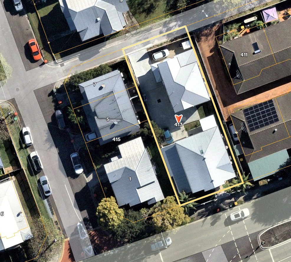 Aerial view of the Newmarket property development